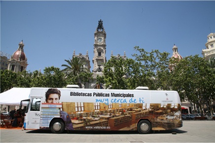 Bibliobus in Valencia, Spanje