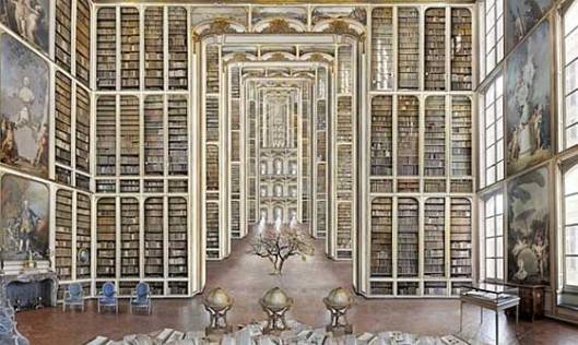 Imaginaire bibliotheek door Jean-François Rauzier