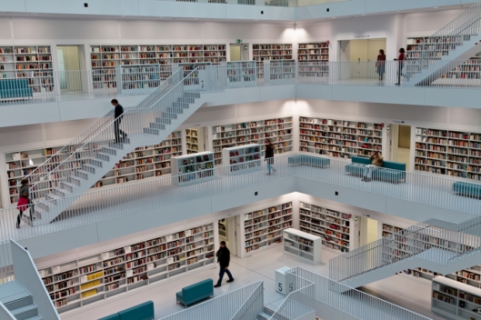 Interieur stadsbibliotheek Stuttgart