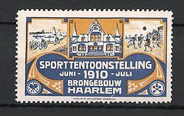 Sluitzegel Sporttentoonstelling in Brongebouw Haarlem 1910