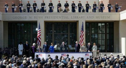 Opening van de George W.Bush Library op 25 april 2013