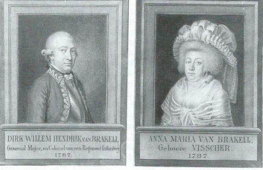 Portrertten van Dirk Willem Hendrik van Brakel (...-1787) en Anna Maria van Brakel-Visscher (1729-1793)