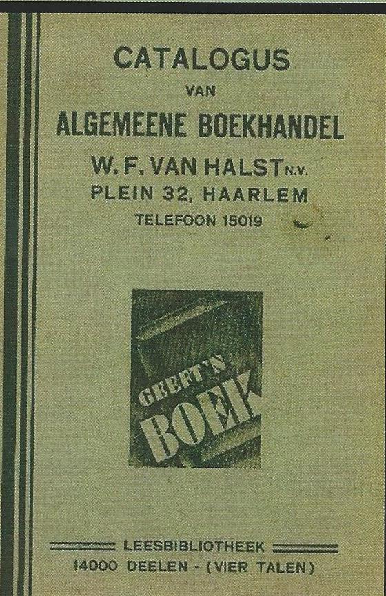 Catalogus boekhandel-leesbibliotheek W.F.van Halst, Plein 32, Haarlem (Hillebrand Komrij)