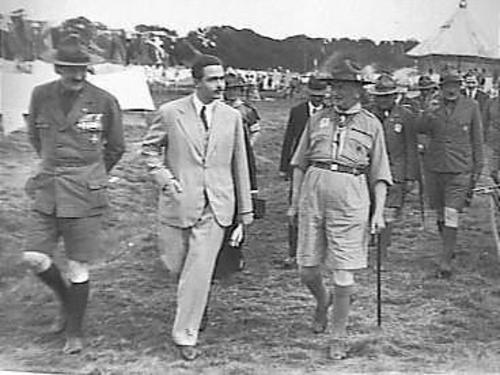 Prins Otto van Habsburg bezoek het Jamboreekamp, 3 augustus 1937
