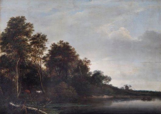 Bosgezicht en rivier. Toegeschreven aan Willem Schellinks (1627-1678). Leamington Art Gallery & Museum