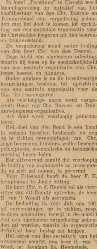 Uit: Leeuwarder Nieuwsblad van 31 december 1930