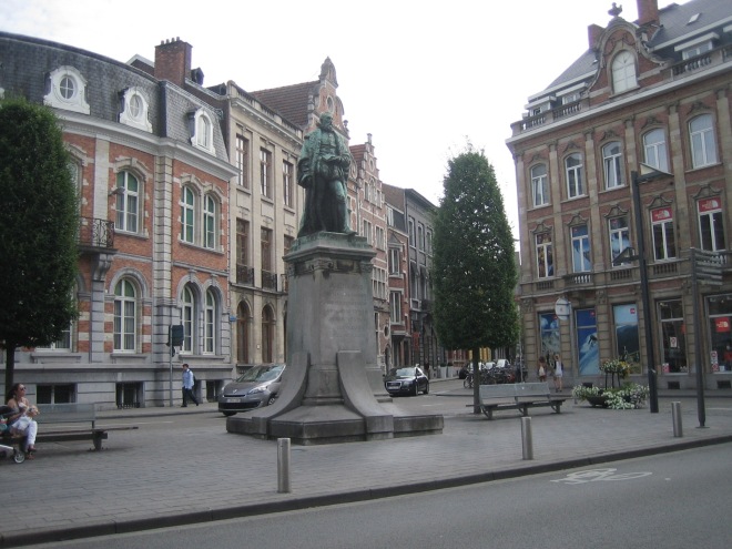 Standbeeld van de geleerde Justus Lipsius in Leuven