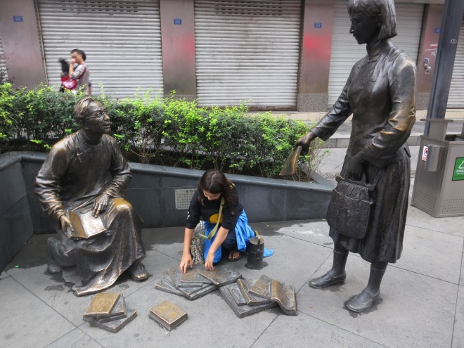 Book sculpture in Chengdu, Vietnam