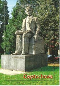 Standbeeld van de Poolse schrijver H.Sienkiewicz in Czestechowa