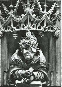 Stefansdom Wenen, Preekstoel. Paus Gregorius, omstreeks 1510
