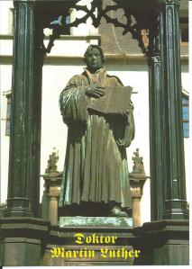 Beeld van Maarten Luther in Wittenberg