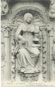 Kathedraal van Rouen, H.Maria, detail van monument