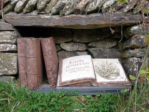 Boeken in steen