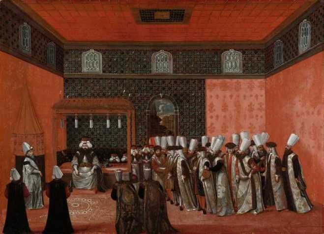 Kamer van de Levantse Handel in het Stadhuis op de Dam, waar de handel met het Ottomaanse Rijk werd gecoördineerd.